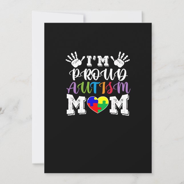 I'm Proud Autism Mum Save The Date (Front)