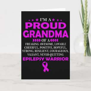 I'm Proud Grandma Of Epilepsy Warrior T Card