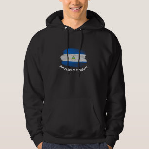 I'm Proud of My Roots - Vintage Nicaragua Flag Pat Hoodie