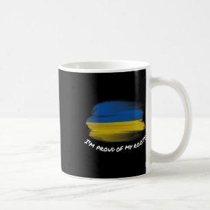 I'm Proud Of My Roots - Vintage Ukraine Flag Patri Coffee Mug