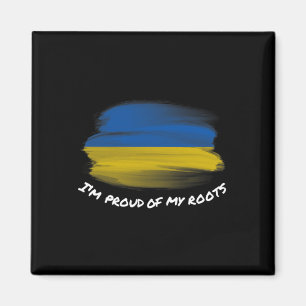 I'm Proud Of My Roots - Vintage Ukraine Flag Patri Magnet