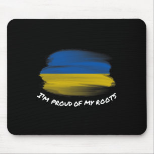 I'm Proud Of My Roots - Vintage Ukraine Flag Patri Mouse Pad