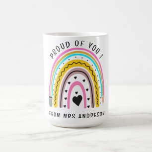 I'm Proud of You Colourful Teacher Encouragement Coffee Mug