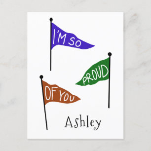 I'm Proud of You Personalised Congratulations Postcard