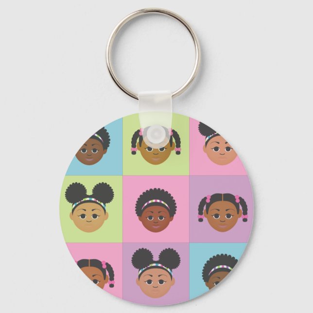 I'm Proud to Be Natural Me! Key Ring (Front)