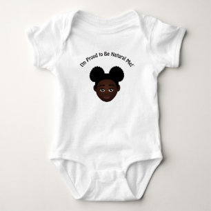 I'm Proud to Be Natural Me! Puffs Mocha Baby Bodysuit
