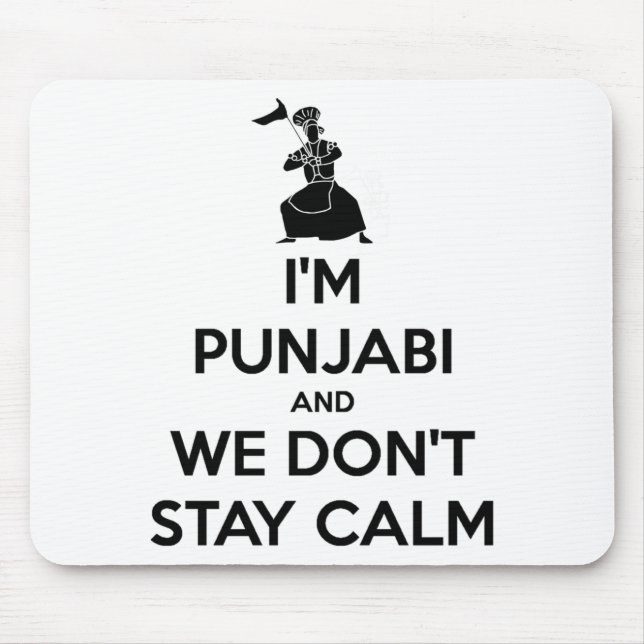 Im Punjabi And We Dont Keep Calm Baby  Mouse Pad (Front)