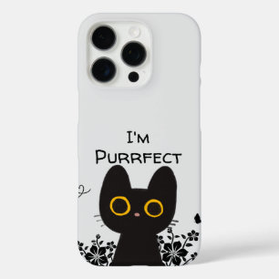 I'm Purrfect Cute Black Cat iPhone 16 Pro Case