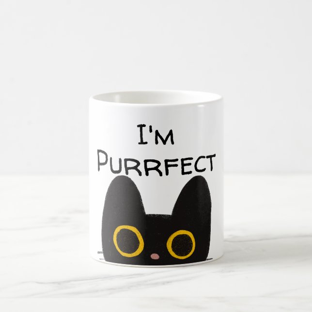 I'm Purrfect Cute Black Cat Mug (Center)
