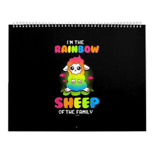 Im rainbow sheep of  family   Cute Sheep Design Calendar