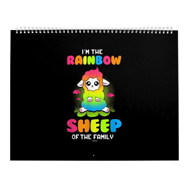 Im rainbow sheep of  family | Cute Sheep Design Calendar (Cover)