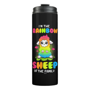 Im rainbow sheep of family Cute Sheep Design Thermal Tumbler