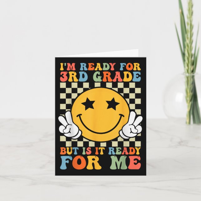 Im Ready For 3rd Grade Retro Back To School Third  Card (Front)