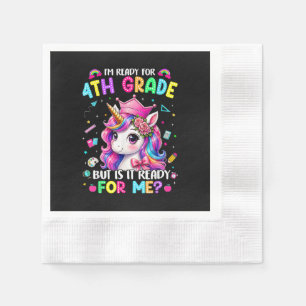Im Ready for 4th Grade Unicorn First Day of School Napkin
