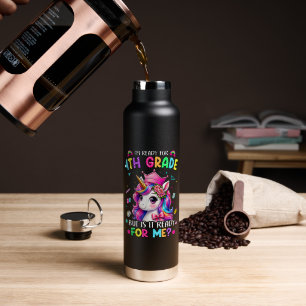 Im Ready for 4th Grade Unicorn First Day of School Water Bottle
