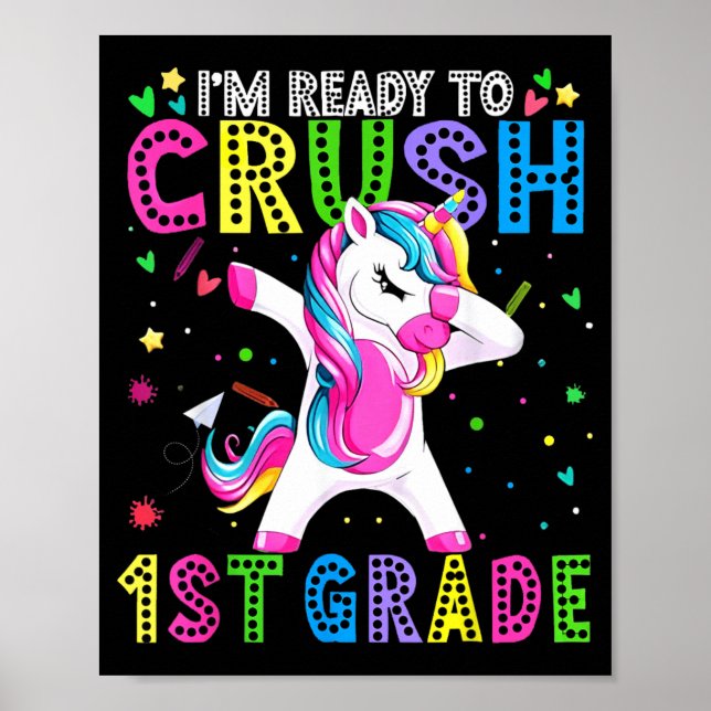 Im Ready for First Grade Back to School 1st Grade Poster (Front)