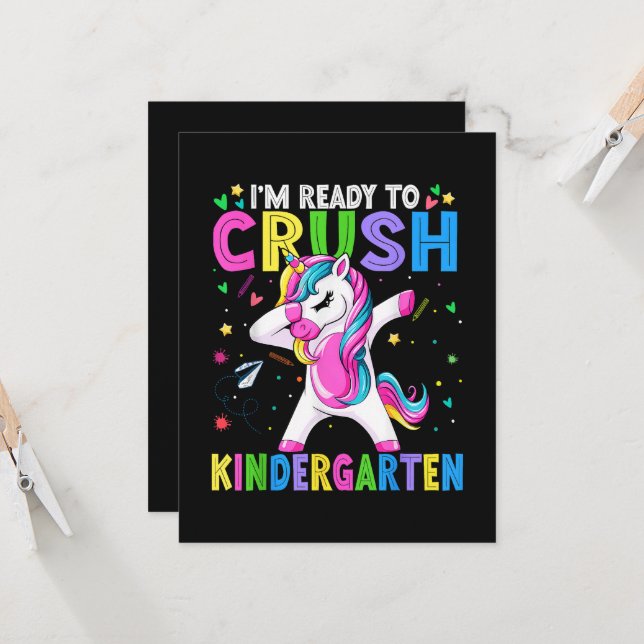 I'm Ready For Kindergarten Back To School Invitation (Front/Back In Situ)