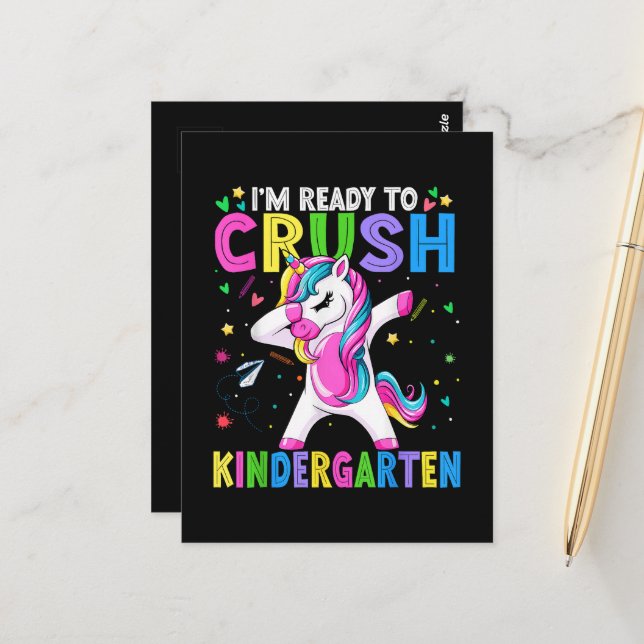 I'm Ready For Kindergarten Back To School Postcard (Front/Back In Situ)