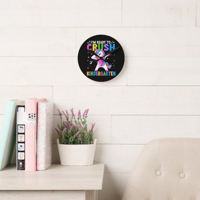 I'm Ready For Kindergarten Back To School Round Clock (Reading Room)
