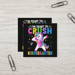 I'm Ready For Kindergarten Back To School Square Business Card