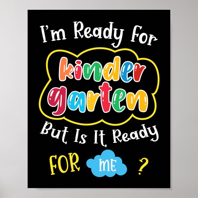 i'm ready for kindergaten poster (Front)