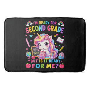 Im Ready for Second Grade Unicorn First Day Bath Mat