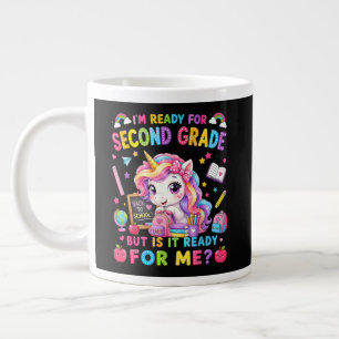 Im Ready for Second Grade Unicorn First Day Large Coffee Mug