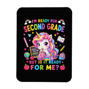 Im Ready for Second Grade Unicorn First Day Magnet