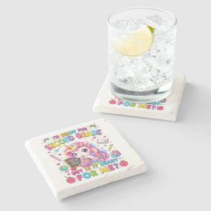 Im Ready for Second Grade Unicorn First Day Stone Coaster