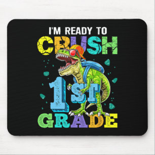 I'm Ready To Crush 1st Grade Dinosaur Ck To School Mouse Pad