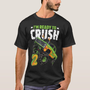 I'm Ready To Crush 2nd Birthday Boy Monster Truck T-Shirt