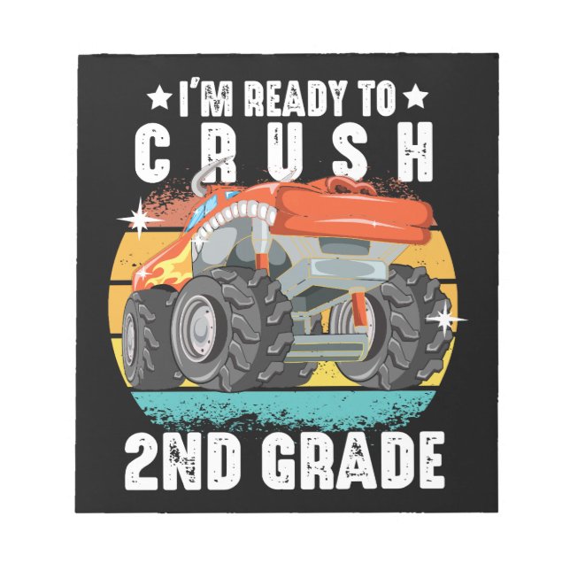 I'm Ready To Crush 2nd Grade Cute Back To School Notepad (Front)