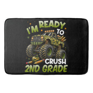 I'm Ready to Crush 2nd Grade Monster Truck Bath Mat