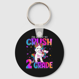 I'm Ready To Crush 2nd Grade Unicorn Byck To Schoo Key Ring