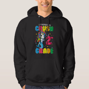 I'm Ready To Crush 2nd Grade Unicorn Fish Back To Hoodie
