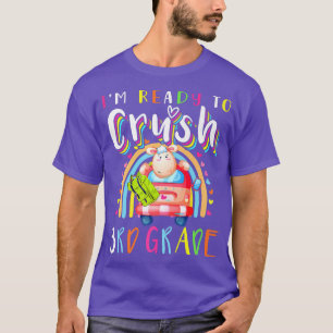 Im Ready To Crush 3rd Grade Girls Cute Sheep Back T-Shirt