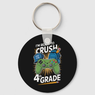 I'm Ready to Crush 4th Grade Back to School Gamer Key Ring