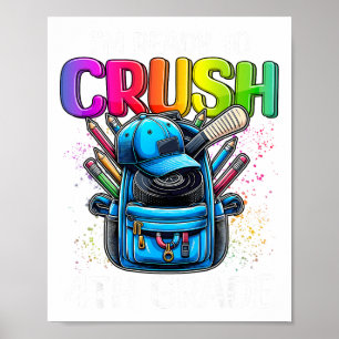 I'm Ready To Crush 4th Grade Hockey Ck To School B Poster