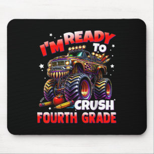 Im Ready To Crush 4th Grade Monster Truck Boys Kid Mouse Pad