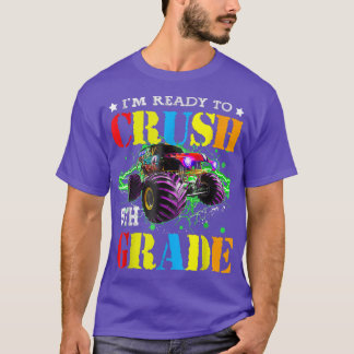 Im Ready To Crush 5th Grade Boy Monster Truck Back T-Shirt