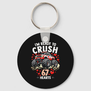 I'm Ready To Crush 67 Hearts Truck Valentines Day  Key Ring