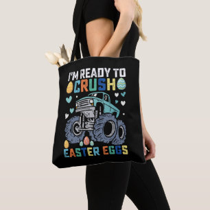 I'm Ready To Crush Easter Eggs Monster Truck Tote Bag