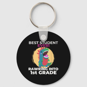 Im Ready To Crush First Grade Dinosaur Back To Sch Key Ring