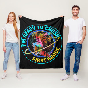 I'm ready to crush first grade fleece blanket