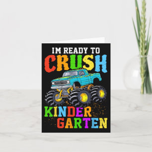 I'm Ready To Crush Kindergarten 100th Day Of Schoo Card