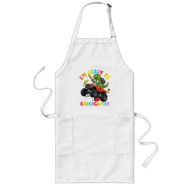 I'm Ready to Crush Kindergarten First Day Long Apron (Front)