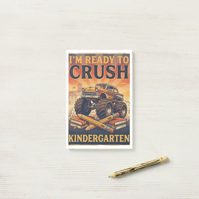 I'm Ready to Crush Kindergarten Post-it Notes (On Desk)