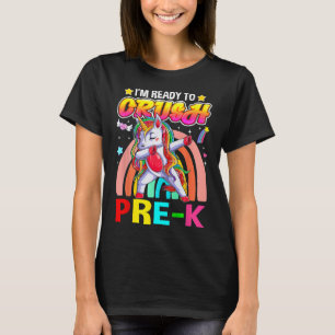 I'm Ready To Crush Pre K Dab Unicorn Ck To School T-Shirt