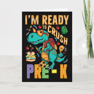 I'm Ready To Crush Pre-k Monster Truck Dino Byck T Card