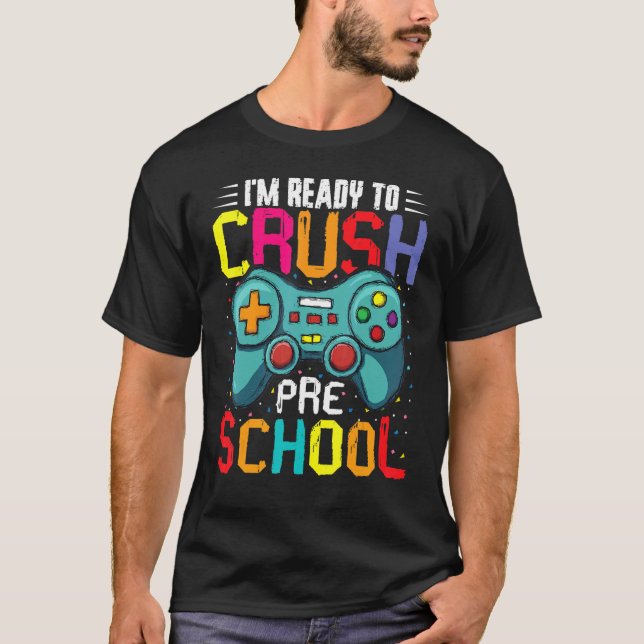 I'm Ready To Crush Preschool Back To School Cute V T-Shirt (Front)